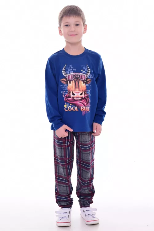 Пижама детская 7-275 (синий) Бык
