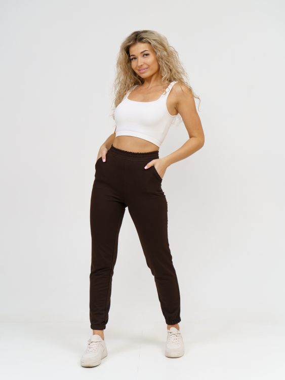 БР-09 НСД Брюки женские (футер) Шоколадный