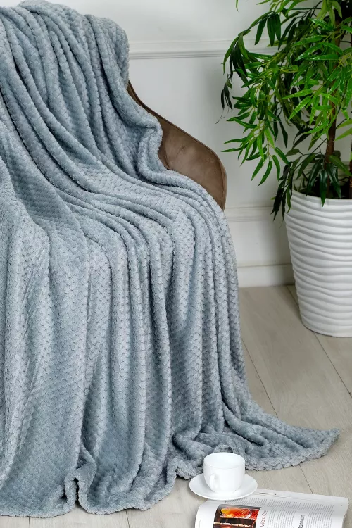 Плед велсофт Bio-Line, мягкий пушистый кубик