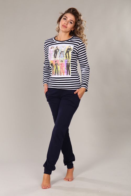 Женский домашний костюм с брюками 68