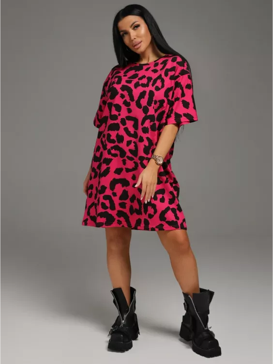 Вега платье-футболка женское (малина)