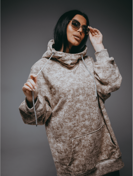 Ваниль худи женское (бежевый варенка)