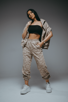 Стиль брюки женские (бежевый варенка)