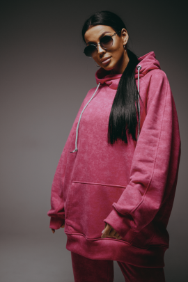 Ваниль худи женское (розовый варенка)