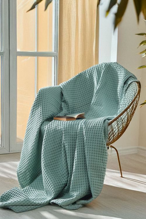 Плед вафельный 140х200 см Бохо