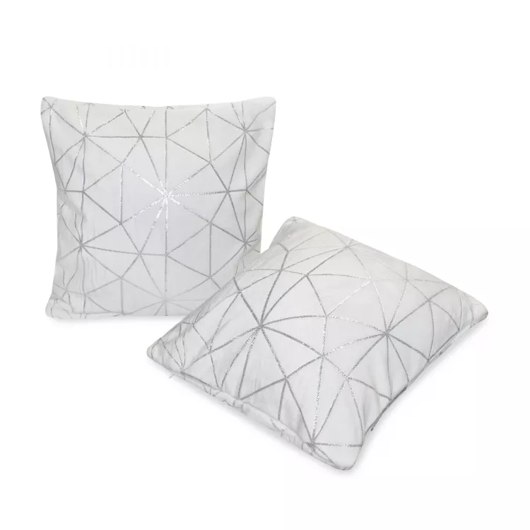 Витражи(белый) наволочка декор. велсофт