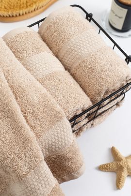 Полотенце махровое - Бежевый