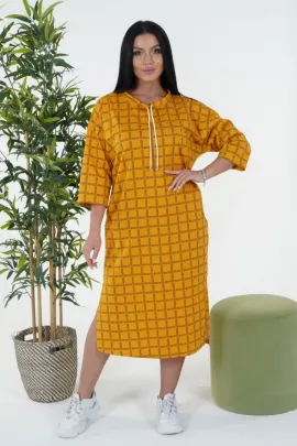 Платье Фрида горчица последний размер