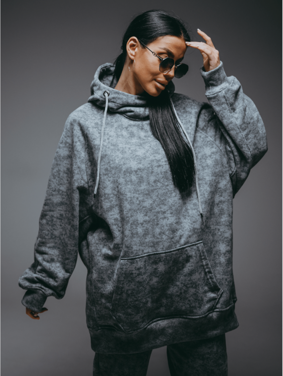 Ваниль худи женское (светло-серый варенка)