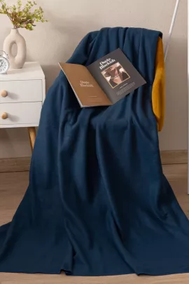 Темный деним Плед флис