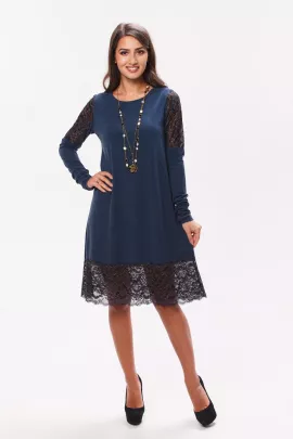 Платье Женское 4-31а (индиго) Кружево