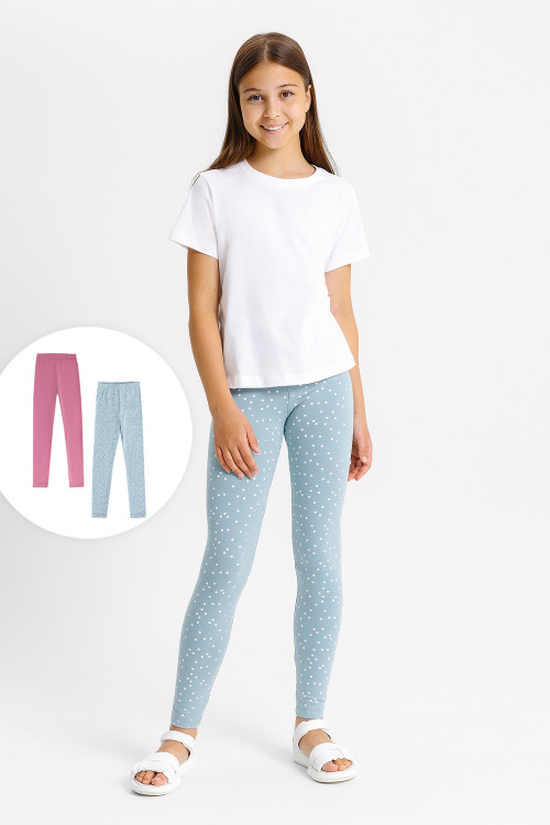 Леггинсы для девочек (пара) 147719-2