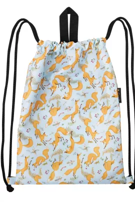 Мешок для обуви Лисы, голубой фон