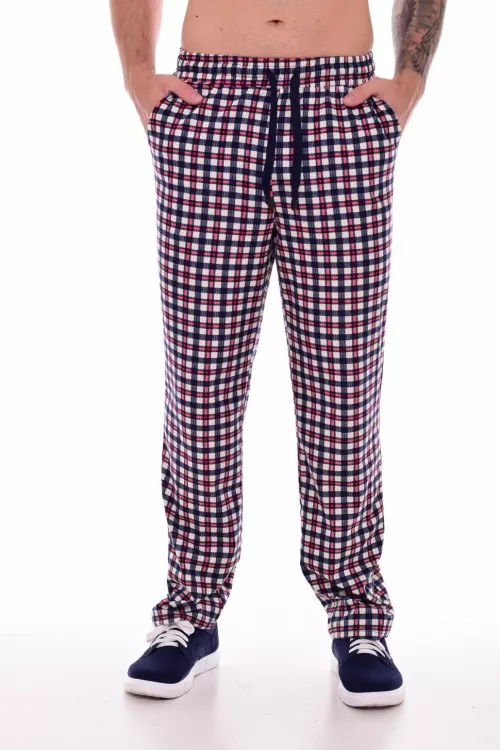 Брюки мужские 9-172 синий + красный последний размер