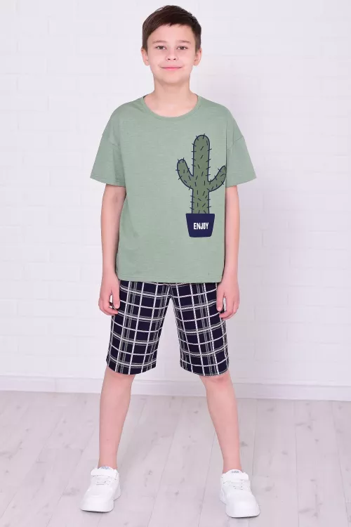 Пижама детская 7-310 (оливковый)