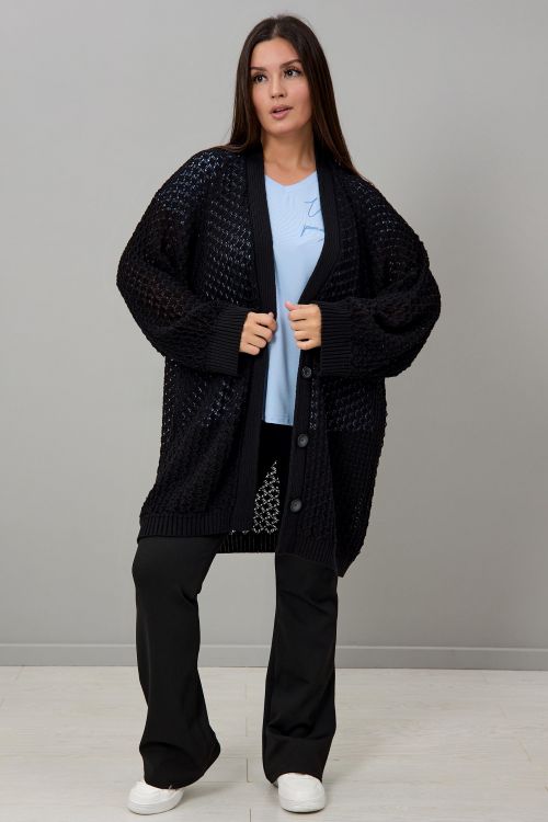 Кардиган женский вязаный Ажур Ч Арт. 10479