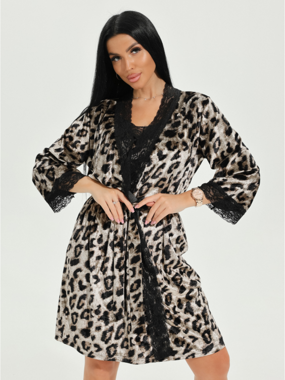 Малахит пеньюар (леопард) Малахит пеньюар (леопард)