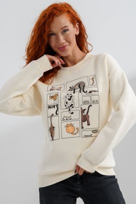 8569 женский свитшот оверсайз