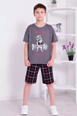 Пижама подростковая 11-068 (антрацит),