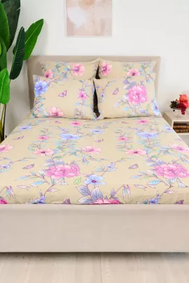 Простыня бязь на резинке - Маргарита, цвет бежевый