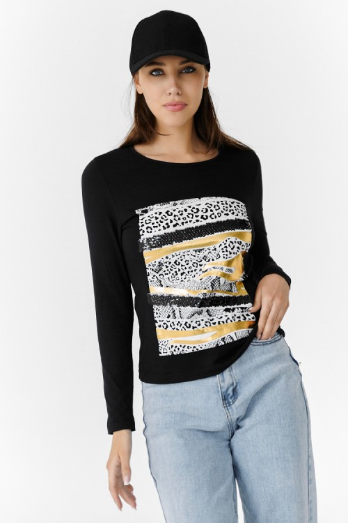 Кофта 7243 черный последний размер Кофта 7243 черный последний размер