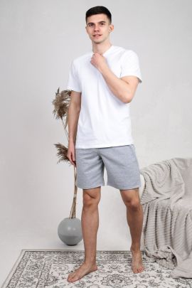 Шм-01 НСД Шорты мужские (футер) Серый меланж