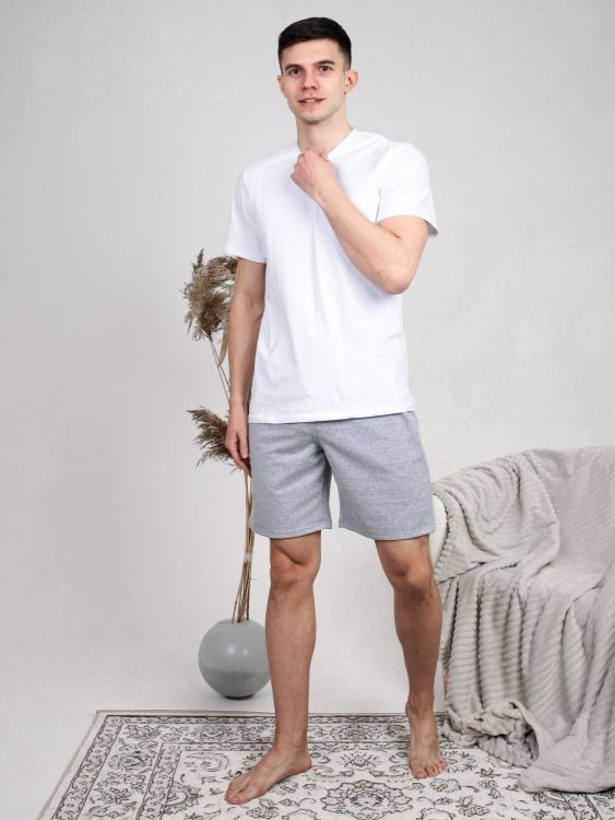 Шм-01 НСД Шорты мужские (футер) Серый меланж