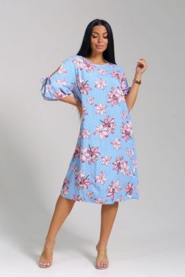 Платье Лилия голубой последний размер