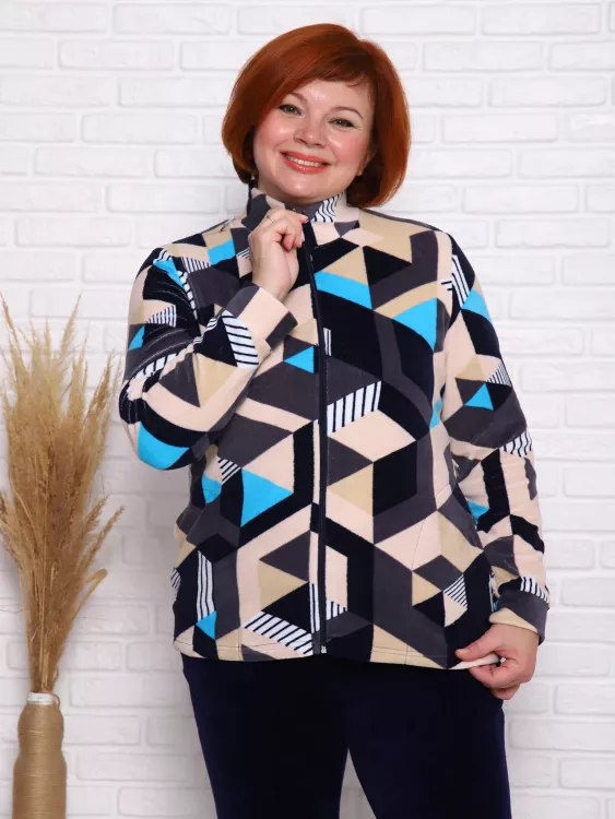 Толстовка 707 Т ромбы голубые последний размер