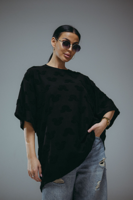 Ирбис футболка женская (махра Микки черный)