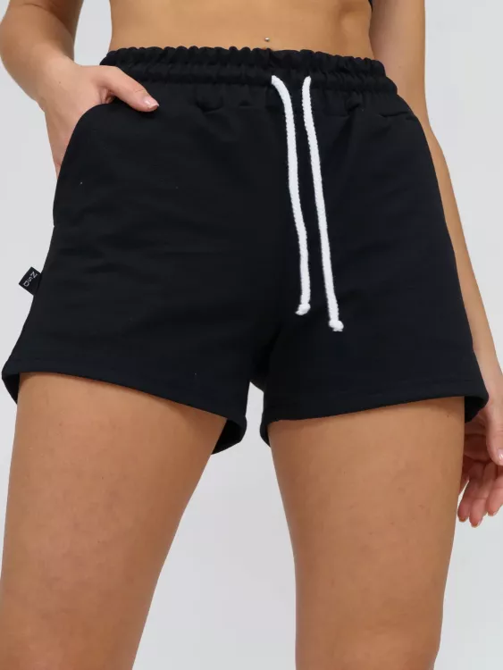 Ш-03 НСД Шорты женские (футер) Чёрный