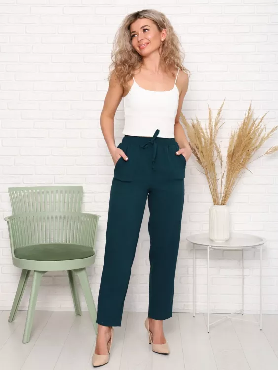 *Брюки женские Ф-8-05д (изумруд)