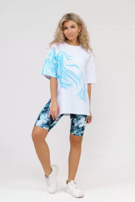 Костюм Молния (белый-голубой)