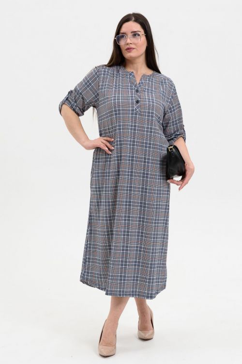 Платье 95512 серая клетка последний размер Платье 95512 серая клетка последний размер