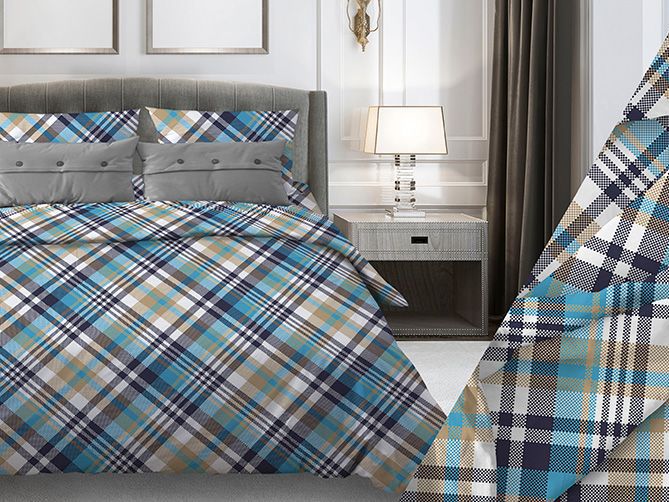 Лондон(бирюзовый) КПБ бязь