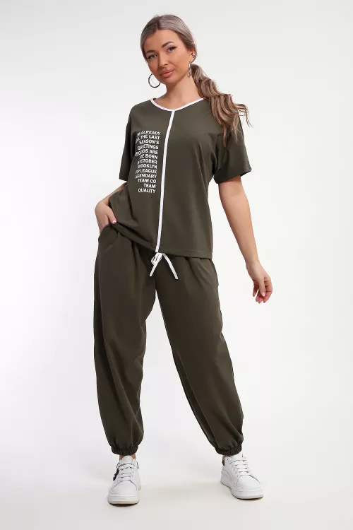 Костюм женский 25466 хаки последний размер