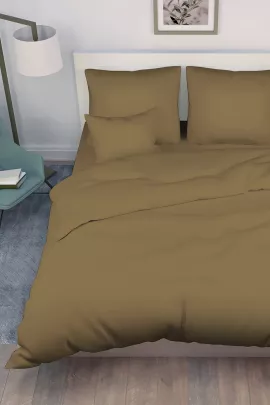 Постельное белье поплин гладкокрашенный - Горький шоколад
