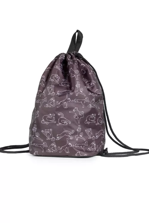 Мешок для обуви объемный Коты йога