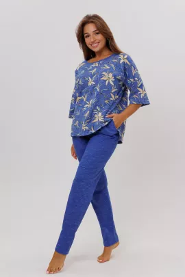 Костюм с брюками Лилия синий