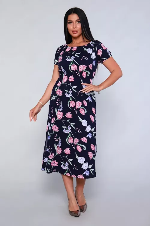 Платье 71067 малиновый последний размер