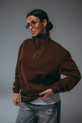 Брамея свитшот женский (коричневый)