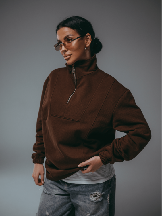 Брамея свитшот женский (коричневый) Брамея свитшот женский (коричневый)