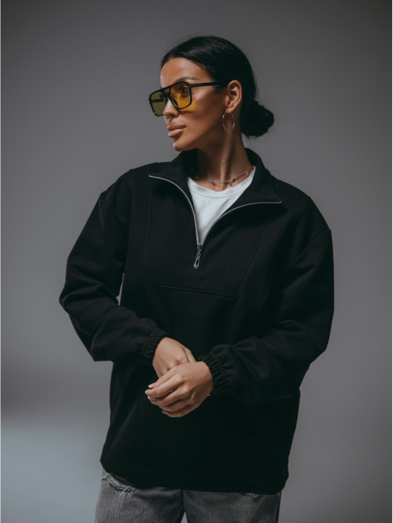 Брамея свитшот женский (черный) Брамея свитшот женский (черный)