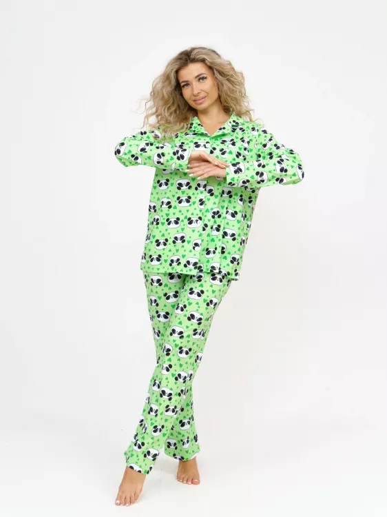 Пижама женская Панда (салатовый)