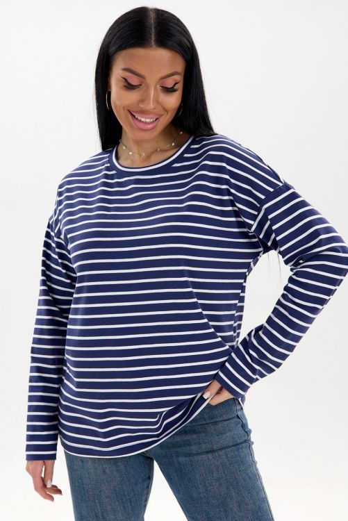 Лонгслив 0232-09 темно-синий последний размер