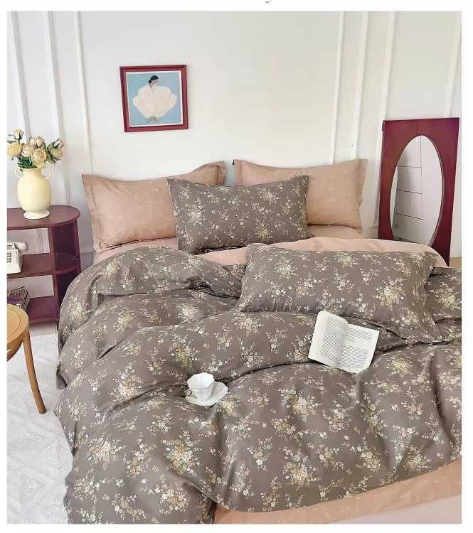 Постельное белье сатин элит на молнии - Капучино