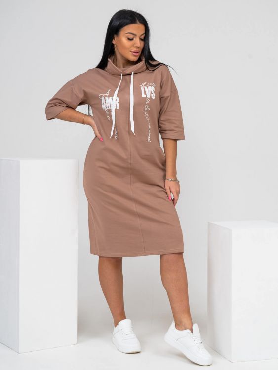 Платье 26119 коричневый последний размер