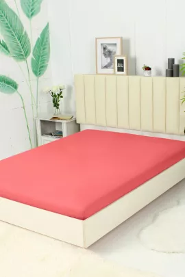 Простыня трикотажная на резинке - Коралл