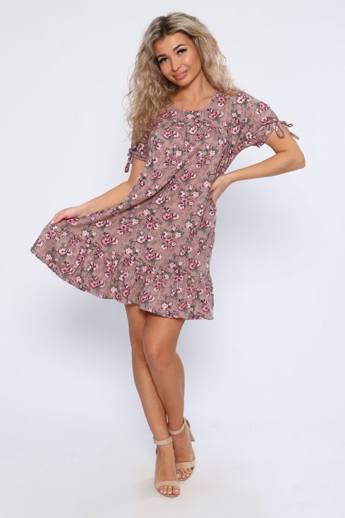 Платье 59118 цветы последний размер