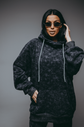 Ваниль худи женское (серый варенка)